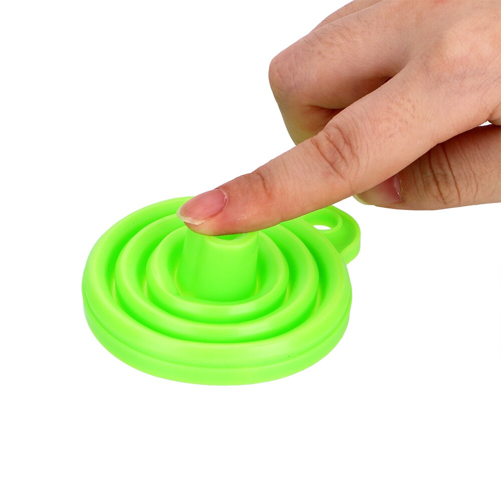 Mini embudos plegables de silicona para cocina, utensilios portátiles de cocina, embudo plegable