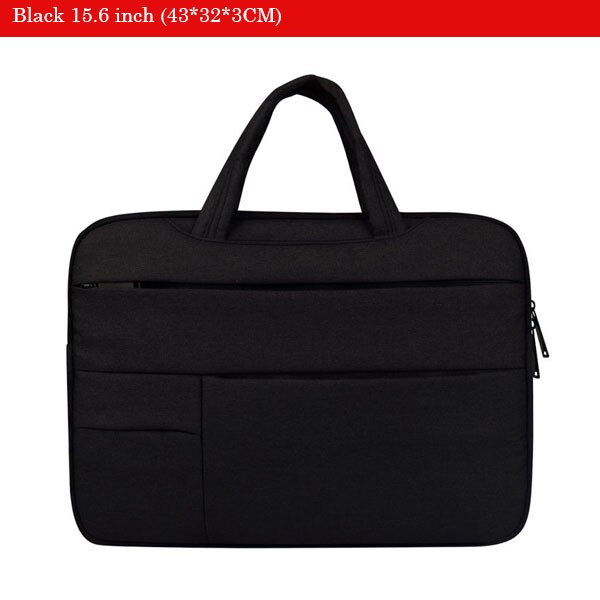 Soomile 12-15 Laptop Tasche Tragbare Männer Aktentasche Multi-funktion Notebook Computer Tasche Männlichen Einfache Büro Business Handtasche: black 15.6 inch