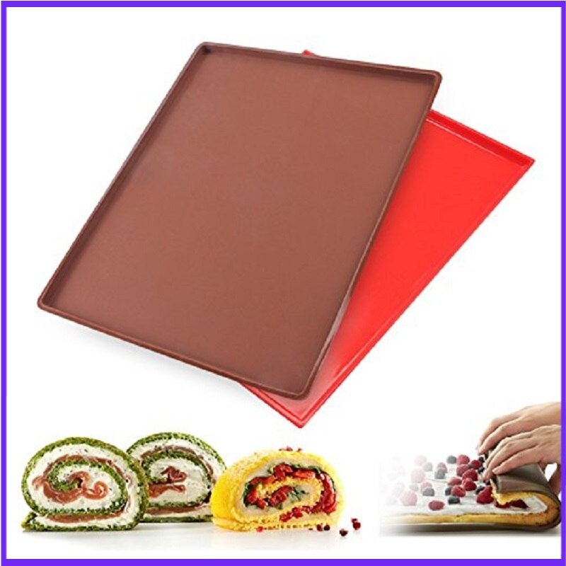 Deeg Mat Non-stick Siliconen Bakken Mat Pad Zwitserse Roll Bakplaat Rolling Cake Cookie Macaron Bakvormen Bakken Tools