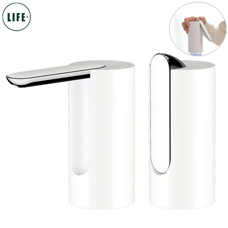 3 Leven Opvouwbare Elektrische Water Dispenser Usb Opladen Touch Knop Controle Draagbare Mini Automatische Waterpomp Met Type C Kabel