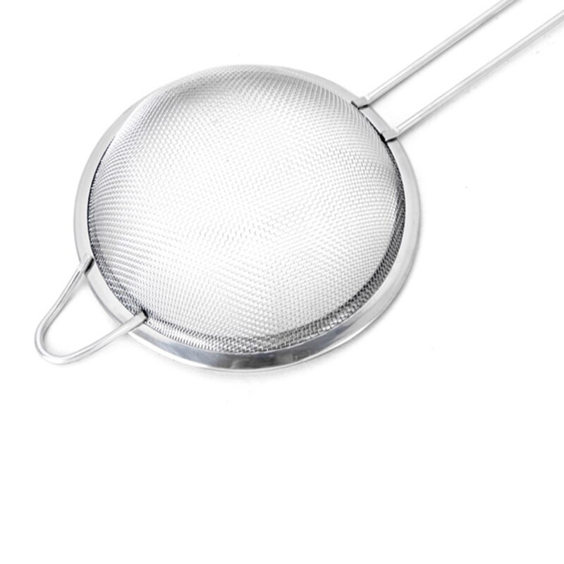 Colador de harina de acero inoxidable de 3 tamaños, colador de mano, tamiz de azúcar para glaseado, accesorios para hornear, suministros de cocina