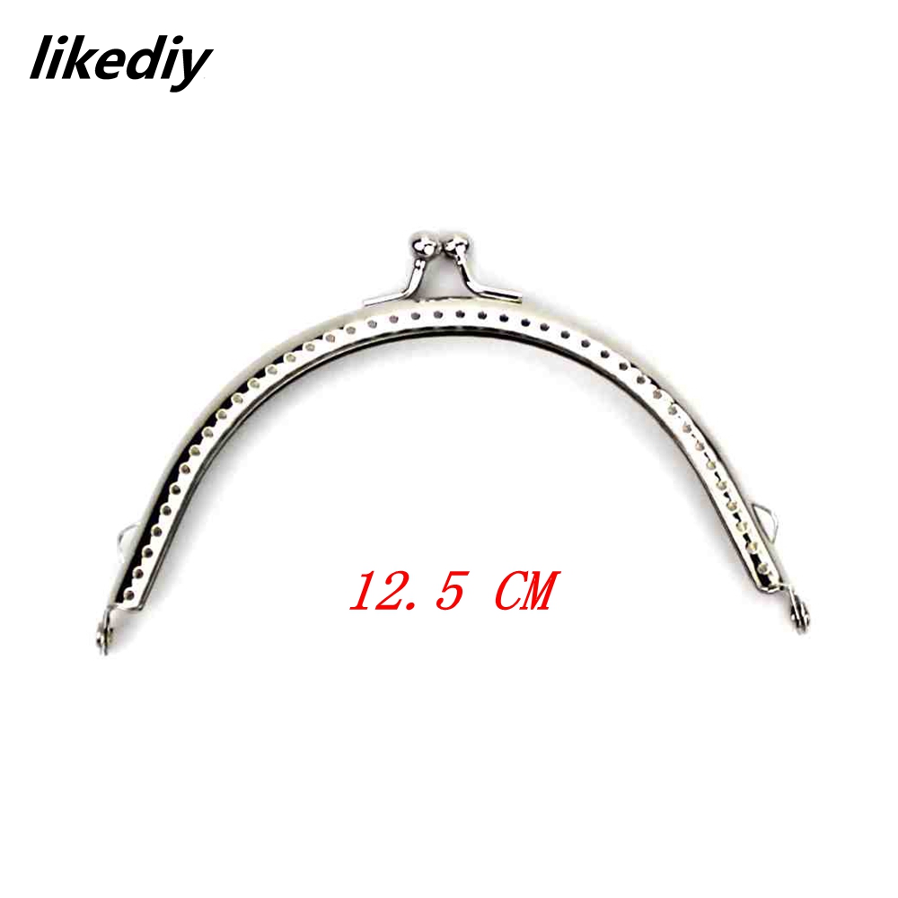 20 stks/partij Glanzend Zilver Basic Metalen Portemonnee Frame Kus Sluiting Lock DIY Tas Accessoires 8.5/10.5/12.5/15.5/18CM: Paars