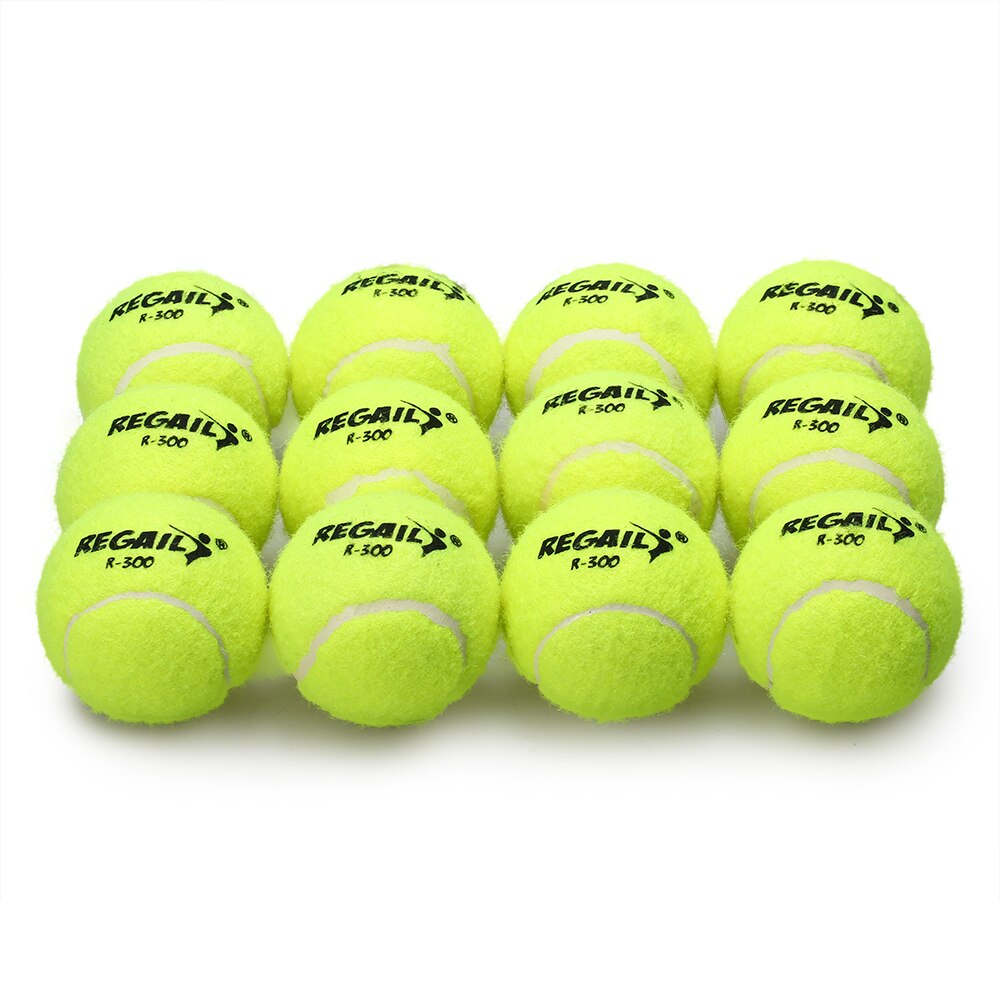 Pack of 12 Pressureless Tennis Balls with Mesh Bag Rubber Bounce Training Practice Tennis Balls Pet Toy Dog Chew Signature ball