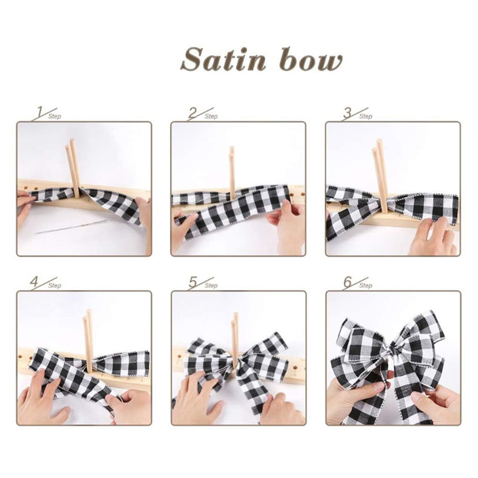 Solid Wood Bow Maker Handmade Bowing Making Tool DIY Craft For Party Decorations Ribbon Bows Lightweight Making Tools