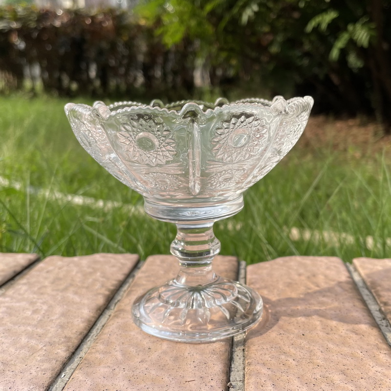 glass candy jar tall sugar bowl crystal living room decoration snack bowl Ice Cream Bowls