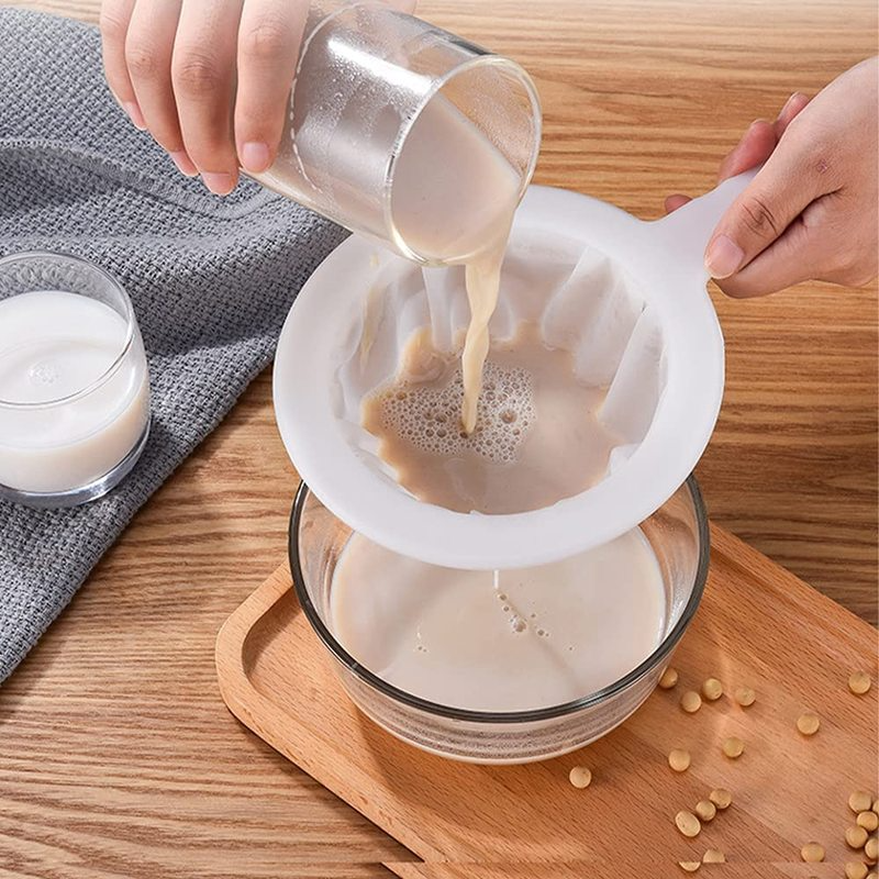 100/200/400 Mesh Wasbaar Nylon Ultrafijn Filter Mesh Zeef Lepel Zeef Sojamelk Sap Koffie Thee Filter Keuken vergiet