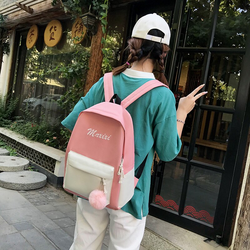 SHUJIN 4Pcs/set Women School Backpacks Schoolbag For Teenagers Girls Student Book Bag Boys Satchel Bolsas Mochilas Sac A Dos