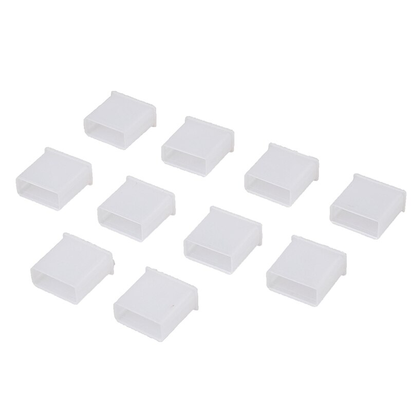 10 Stks/partij Plastic Usb Mannelijke Anti-Dust Plug Stopper Cap Cover Protector Deksels: White