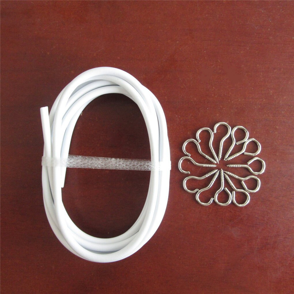 3M Curtain Wire White Steel Wire With Hook Can Hang Curtain Photo Wall Wire Multifunctional Household Accessories