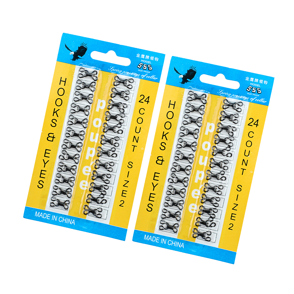48Pcs Metal Buckle Button Shirt Hook and Eye Fastener for Dress/Corset/Collar/Bag Wraps Quilt/Shirt Sewing Accessories: black 9mm