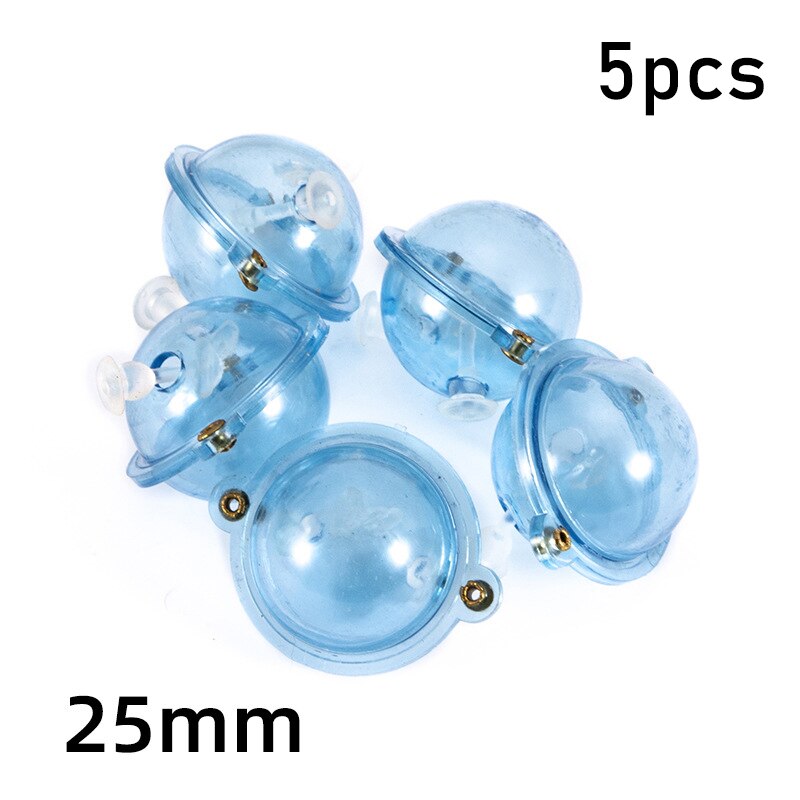 Boya de pesca duradera perforada para exteriores, accesorios redondos de agua de río, Bola de mar, aparejos terminales prácticos, boya de burbuja, 5 unids/paquete: 5pcs 25mm