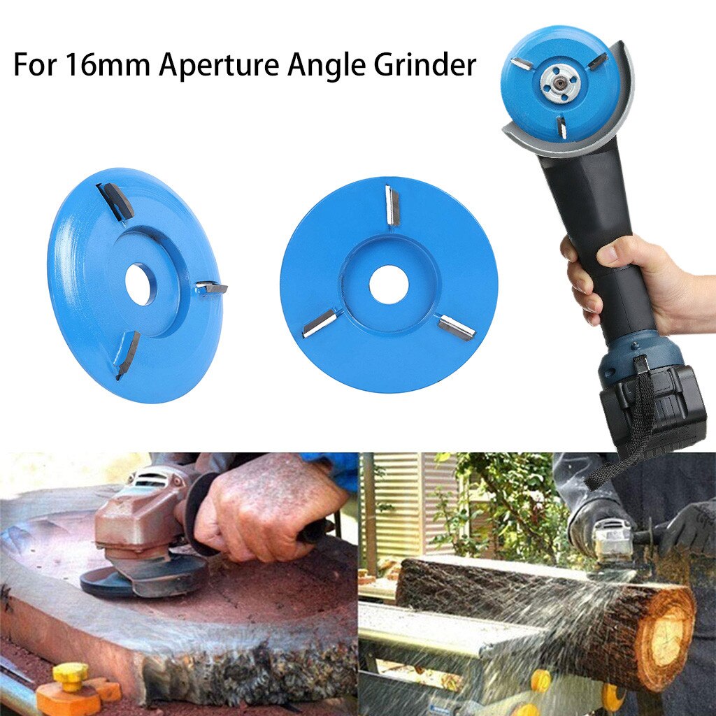 Three Tooth Milling Cutter 16mm Woodworking Turbo Plane For Aperture Angle Grinder Wood Carving Cutter Milling Cutter