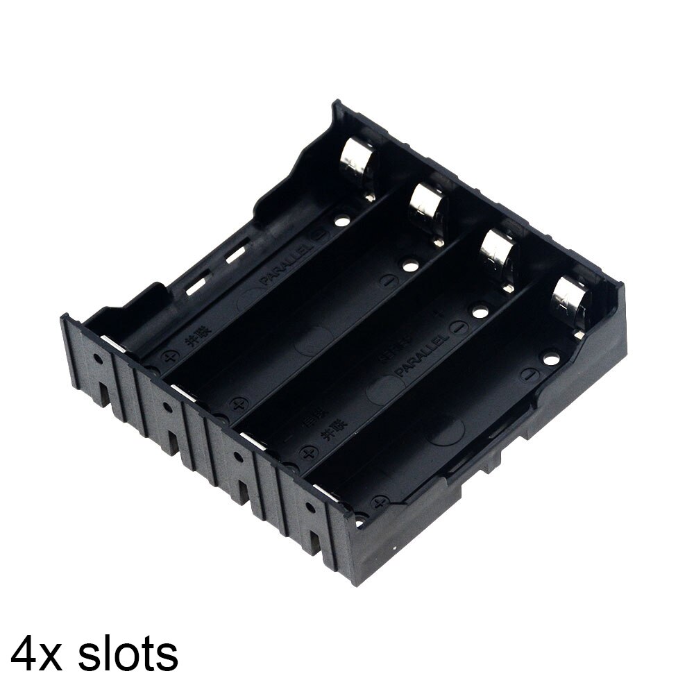 1PCS ABS 18650 Power Bank Cases 1X 2X 3X 4X 18650 Battery Holder Storage Box Case 1 2 3 4 Slot Batteries Container With Hard Pin: 4x slots