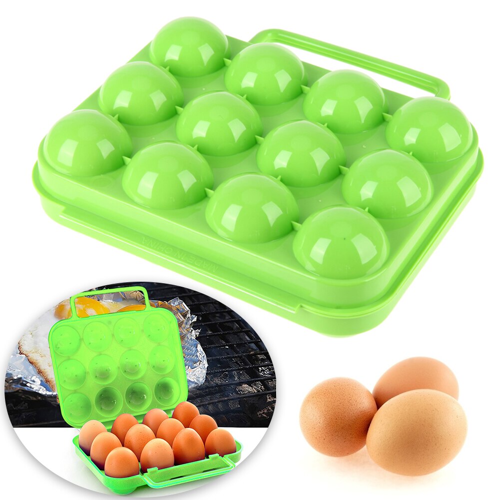 2/4/6/12 Grids Egg Storage Box Home Kitchen Organizer Egg Holder Container Case Portable Outdoor Camping Picnic Eggs Boxes Case
