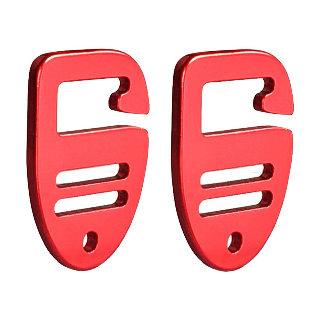 2 Pieces Webbing Buckles Outdoor G Hook Webbing Buckle Lightweight Hanging Carabiner Backpack Red
