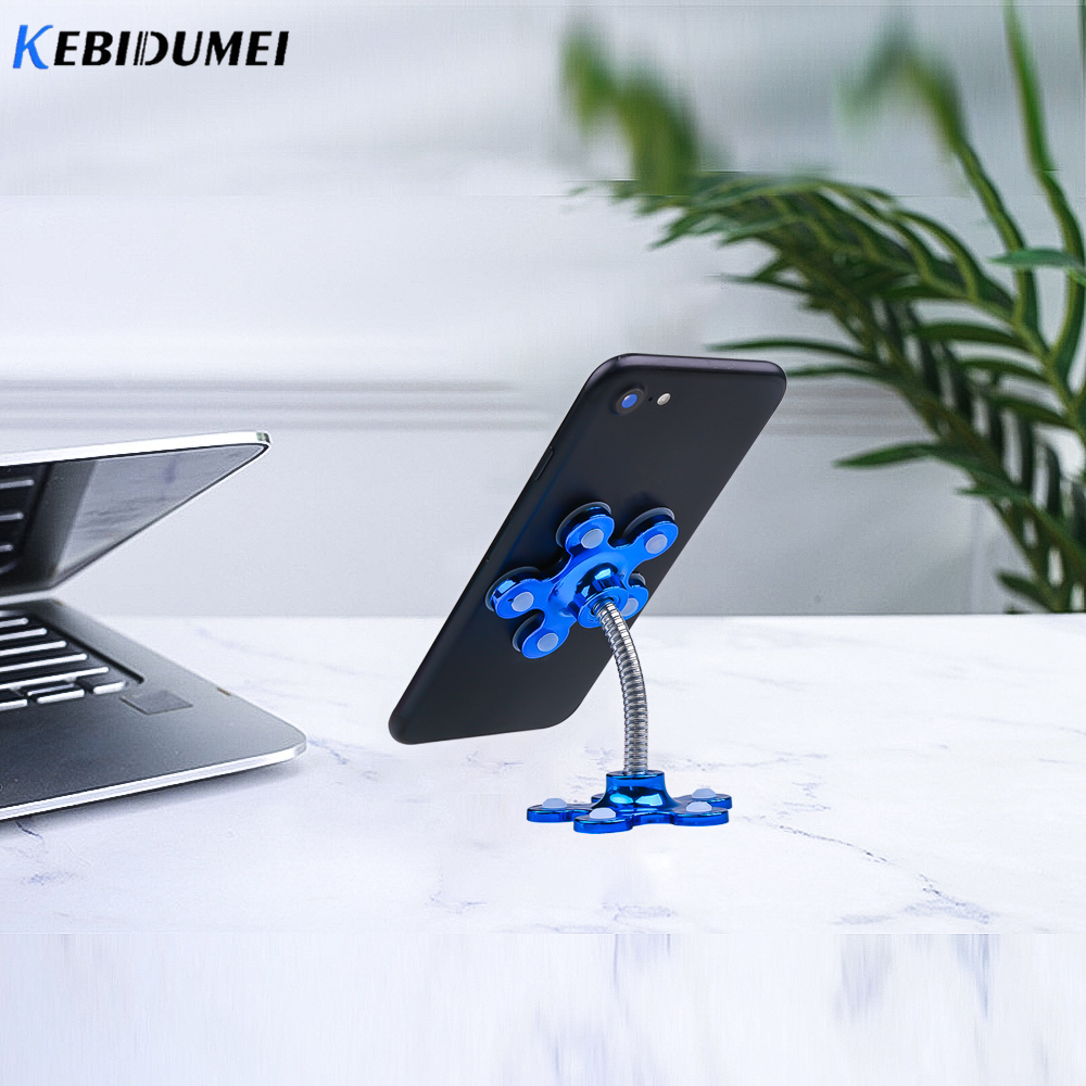 Blomma form roterbar metall magisk sugkopp mobilhållare bilfäste för ipad iphone samsung smartphones