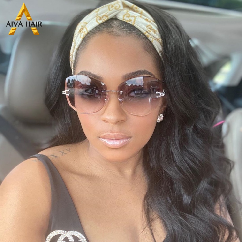 AIVA syntetyczny brak koronkowa peruka tanie pałąk peruki ciało fala syntetyczny pałąk peruka peruki termoodporne dla czarnych kobiet