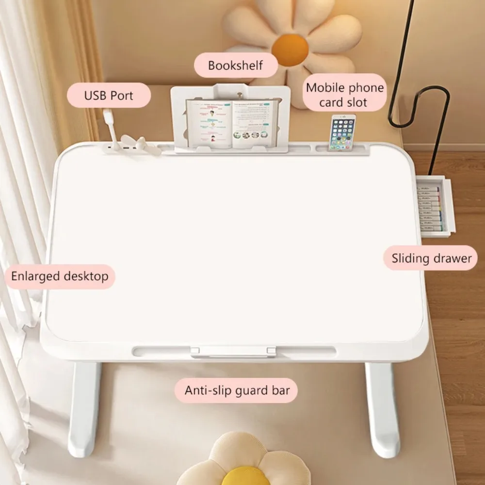 Foldable Laptop Desk Adjustable Elevated Notebook Computer Hostel Student Desk Simple Stable Children School Desk Office Desk