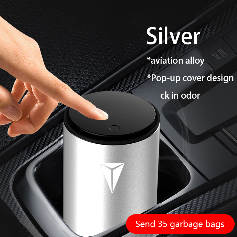 Auto Mülleimer Abfall Mülleimer Multifunktionale Müll Korb Lagerung Box Zubehör für DEEPAL S07 G318 S05 L07 S09 SL03: Gold