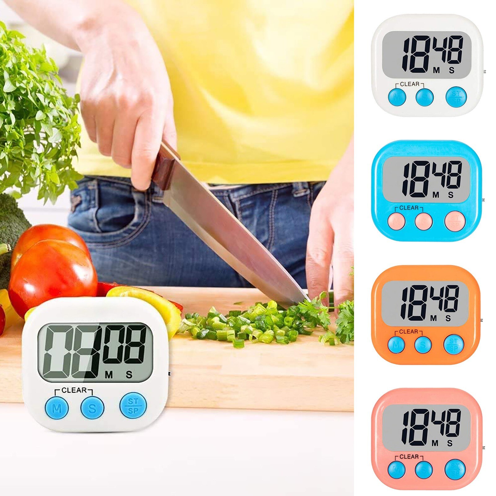 Digital Kitchen Timer, Classroom Timers for Teachers Kids, Count Up Countdown Houseworks Cooking Office Meeting Simple Clock