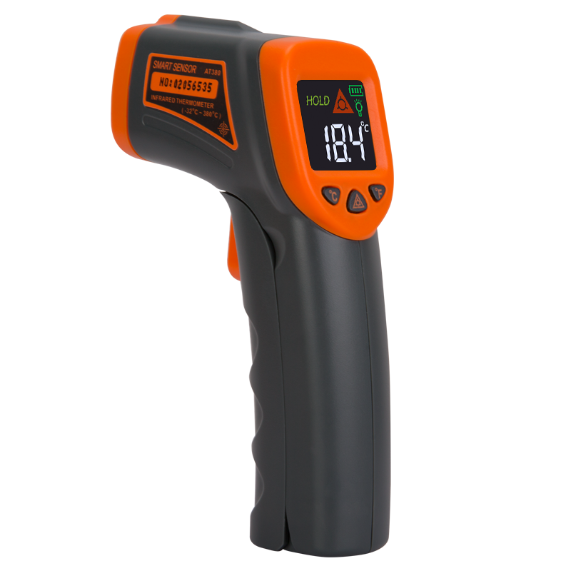 SmartSensor At380 Infrared Thermodetector Infrared Temperature Measuring Gun High Precision Industrial Thermometer Non-Contact