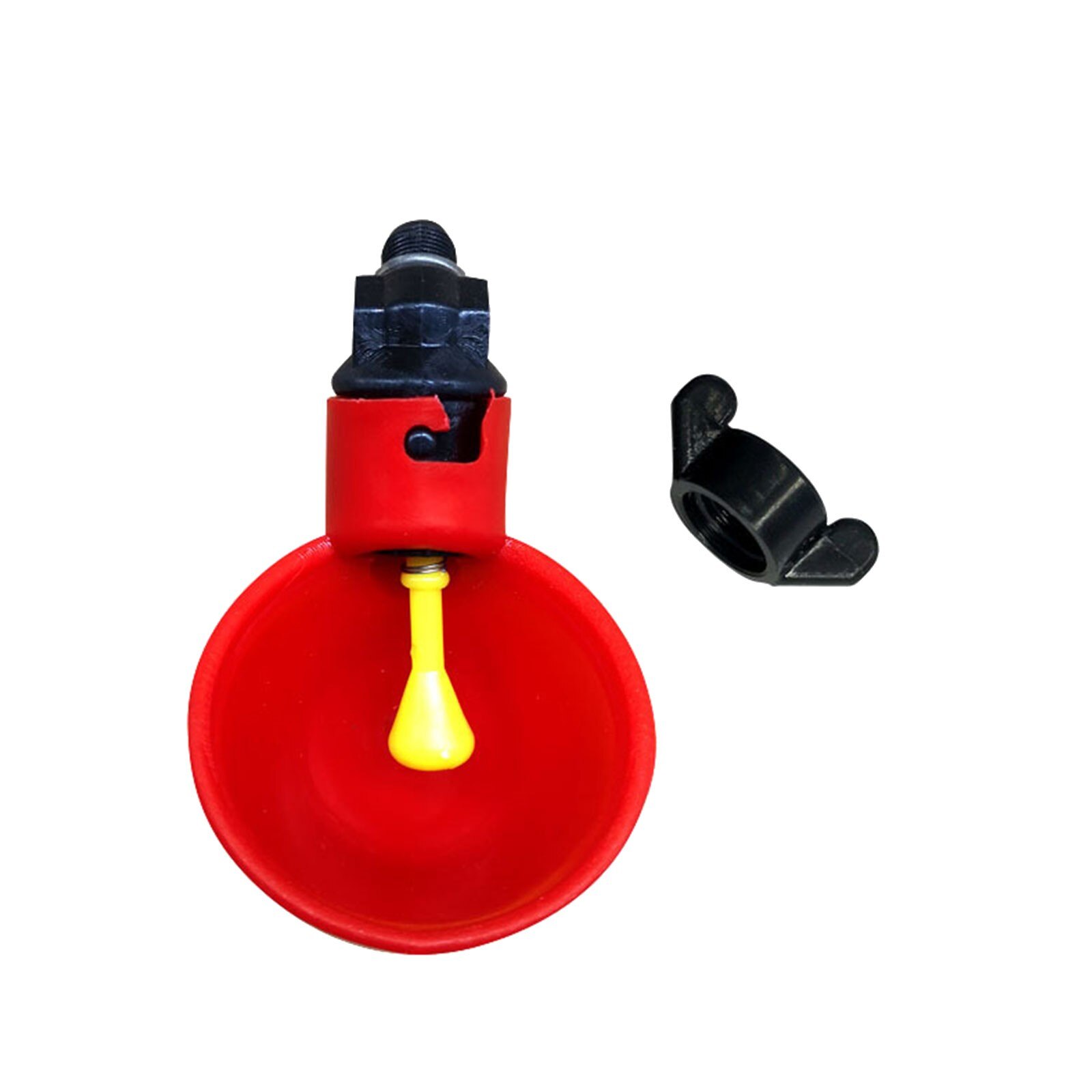 1 Pcs Chicken Drinking Cup Automatic Drinker Chicken Feeder Plastic Poultry Water Drinking Cups Easy Installation With Screws: Default Title