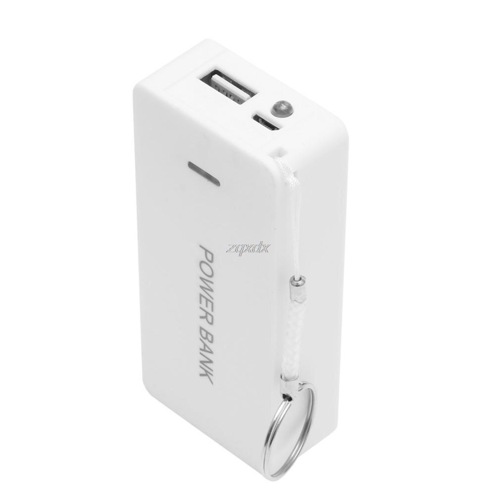 5v 1a 2 x 18650 akku-powerbank-gehäuse mit led-diy-box-ladegerät für handys: Weiß