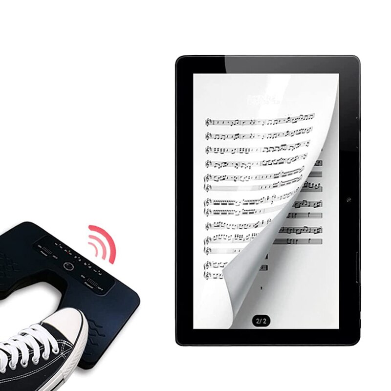 Wireless Page Turner Pedal Bluetooth USB Foot Pedal Double Switches PC Keyboard Mouse Game Musical with For iOS iPhone Android