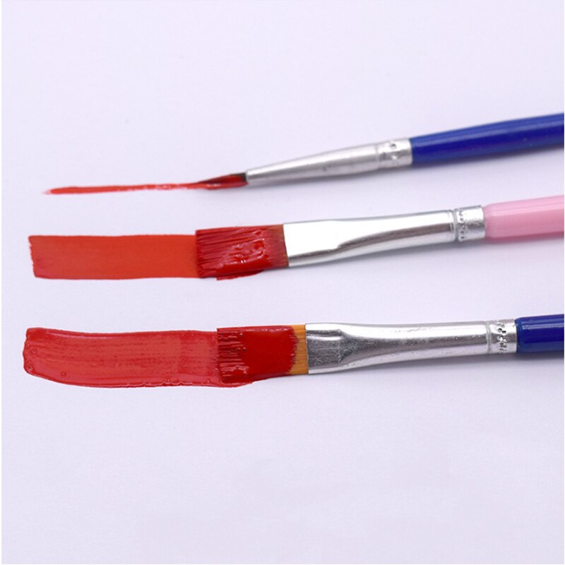 0.7cm Painting Brush For Oil Painting By Number Artistic Creation Canvas Acrylic Painted Nylon Hair Watercolor Paint Brush 1617