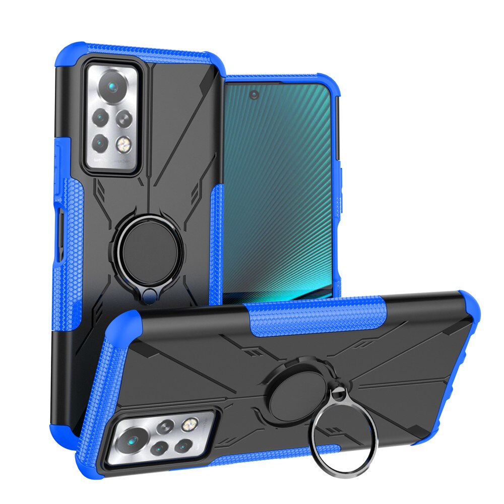 For Infinix Note 11 Case Luxury Ring Back Cover Stand Armor ShockProof Case For Infinix Note 11 Pro Note11 Phone Case: Infinix Note 11 / blue