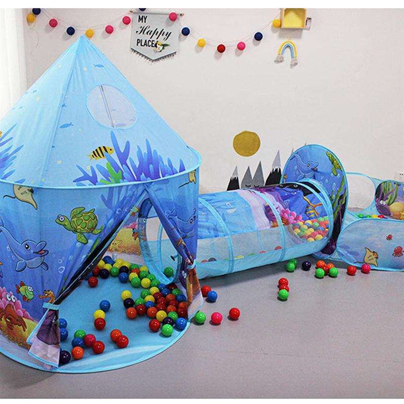 3 stk telt legetøj sjovt foldbart 3- i -1 kravletelt legetøj legetelt spil telt tunnel legetøj til indendørs hjem
