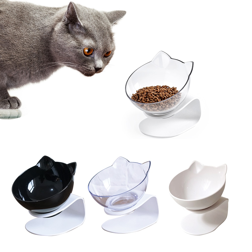 Katteskåle hunde foderautomater kat foderskåle med hævet stativ til katte dobbelt skål katte madskåle vandskåle kæledyrsartikler