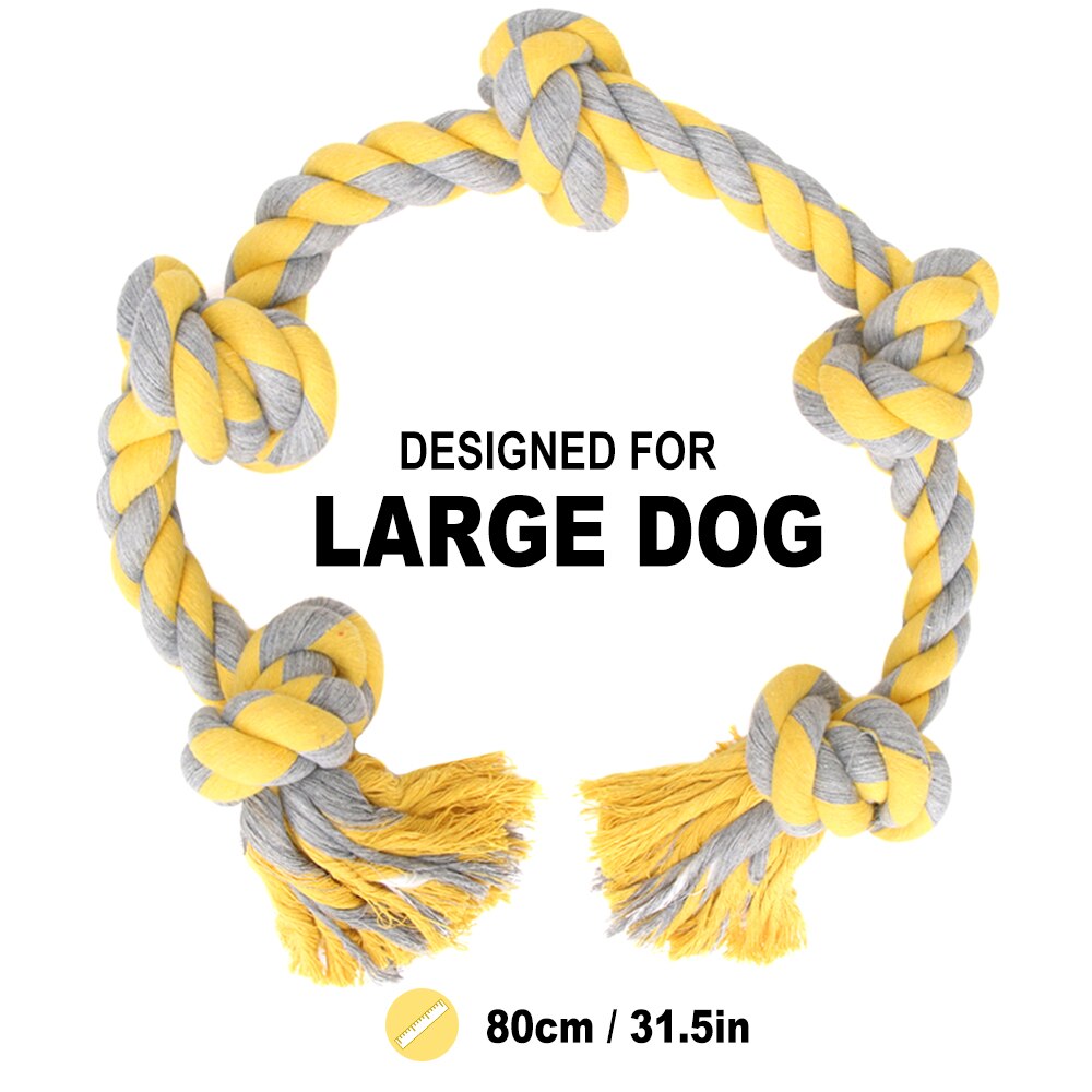 12Pcs Large Dog Toy Sets Chew Rope Toys for Dog Chewing Toys for Dog Outdoor Teeth Clean Toy for Big Dogs Juguete para Perros: Yellow Large Dog Toy