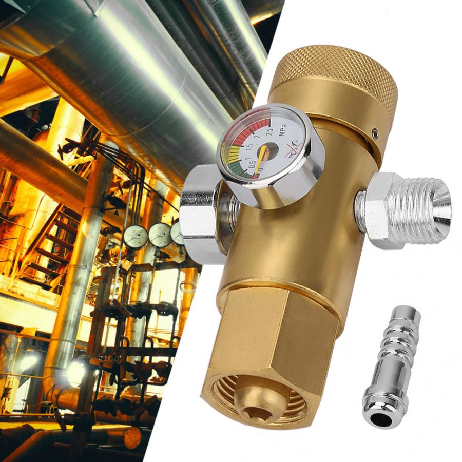 0.4-25MPa Pneumatic Tools Pressure Reducer Air Flow Regulator Gauge Meter Gas Regulator