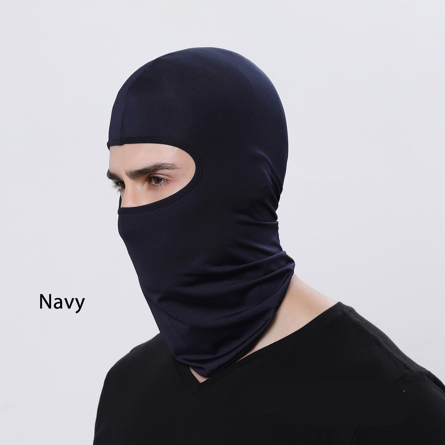 Motorrad-gesichtsmaske, fahrrad-sturmhaube, ganzgesichtsmaske, mütze, sturmhaube, lycra-Ski-halsmaske, sommer-sonnenschutz, Ultra-uv-schutz, dünn: Marine