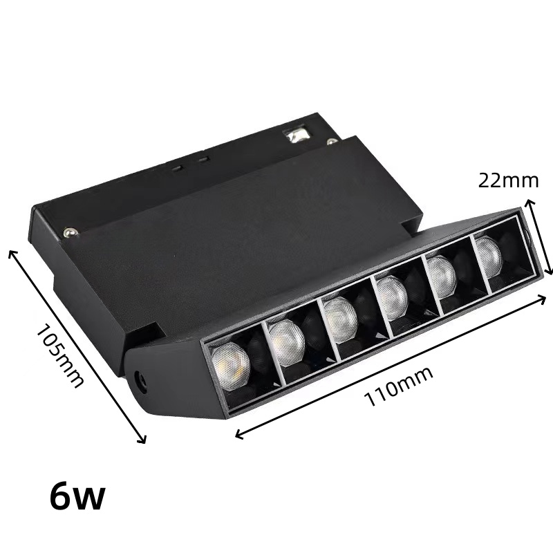 Holofote embutido de led, 6w, 12w, 18w, 24w, luz de pista magnética, grade dobrável, holofote de teto, luz interna, dc48v/ac220v: Verde claro / Bege