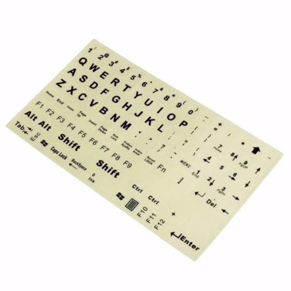 Leucht Englisch Standard Tastatur Aufkleber Allgemeine PC Laptop Fluoreszierende Tastatur Abdeckung Volle Tastatur Große knapp Aufkleber