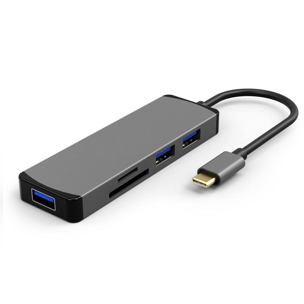 Puerto Thunderbolt 3, USB HUB tipo C a HDMI VGA USB 3,0 + SD TF, convertidor de tarjeta para Apple Mac Samsung S9 Macbook Pro USB C HUB