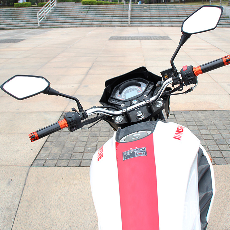 2 stks/paar Universele 8mm 10mm Motorfiets Spiegel Scooter E-Bike Achteruitkijkspiegels Elektromobiel Achterkant Bolle Spiegel