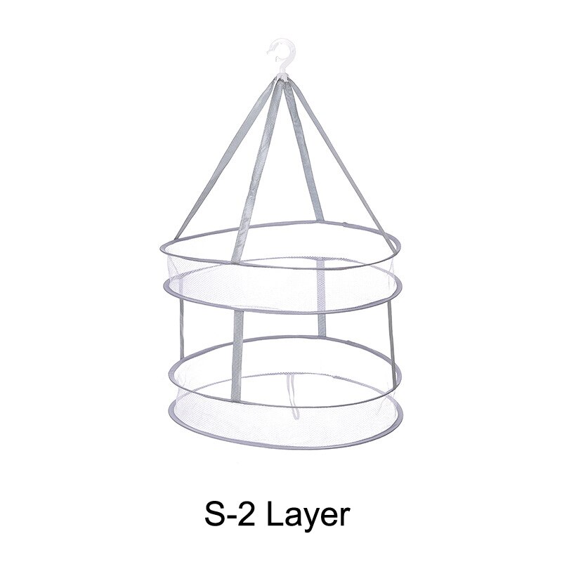 Stendino pieghevole 2 strati pieghevole maglia traspirante stendino rete asciugatrice 3 livelli lavabile appeso rete da campeggio: S2