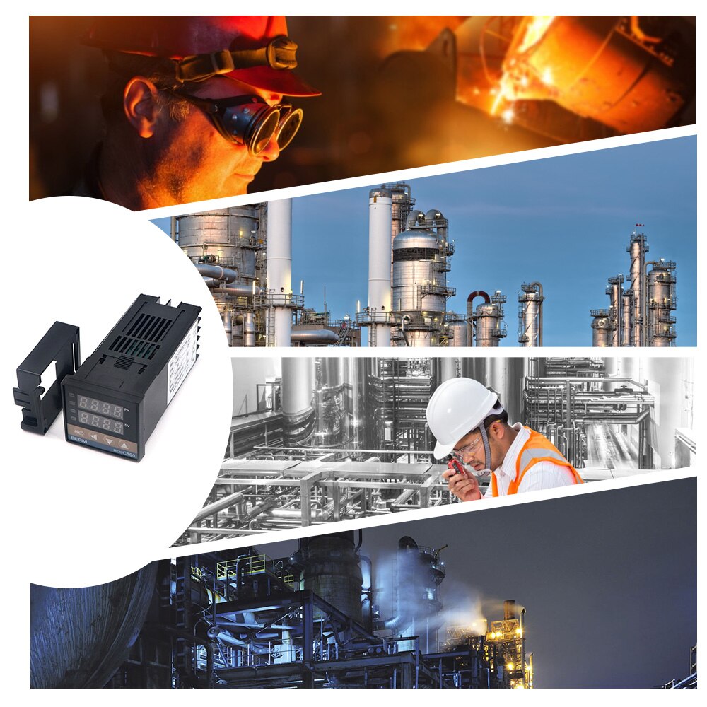 PID Digital Intelligent Temperature Controller REX-C100FK02-V*DN 0-400°C K Type Input SSR Output Pid Heating / Cooling Control