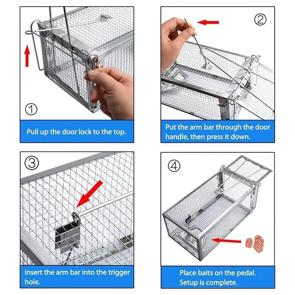 Live Humane Cage Trap for Squirrel Mouse Rat Mice Rodent Animal Catcher for Indoor and Outdoor Small Animal