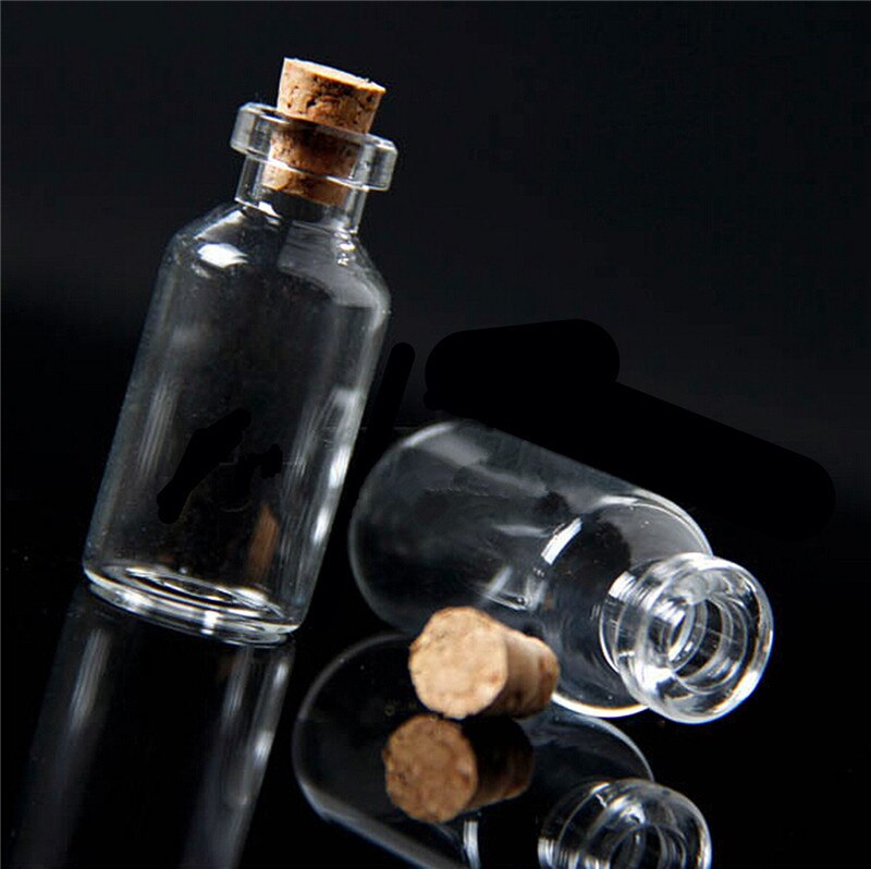 KiWarm 10 stks 5 ml 18x40mm Kleine Tiny Transparant Glass Wishing Fles Ambachten Clear Voor Bruiloft Decoratie