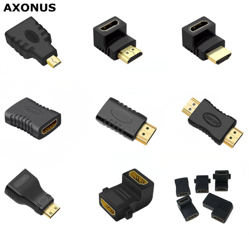 HD-Adapter Mikro Mini HDMI-kompatibler 90-Grad-rechtwinkliger Adapter HDMI 270-Grad-HDMI-Stecker auf Buchse HDMI-Winkelstecker