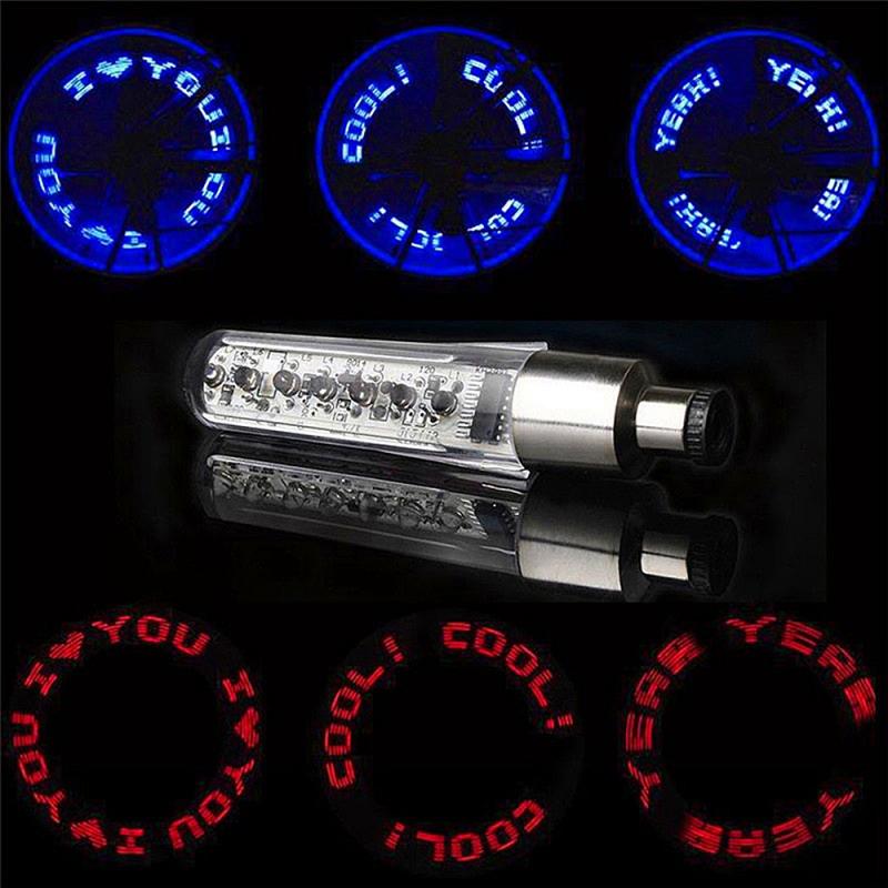Fiets Wiel Led Auto Spoke Wheel Light Outdoor Mountainbike Brief Nozzle Licht Ventiel Waarschuwingslampje Fietsaccessoires