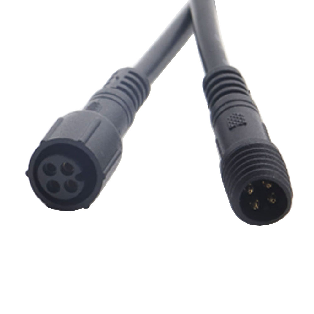 Conector Led impermeable macho a hembra, 5/10/20/50/100 pares, 2 pines/3 pines/4 pines/5 pines, Cable negro para tiras de luces Led