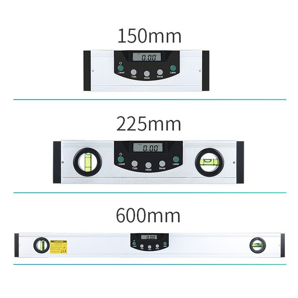 Elektronisch digitaal display niveau 150mm 200mm 600mm magnetische basis weginstallatie multidimensionale meting digitaal niveau