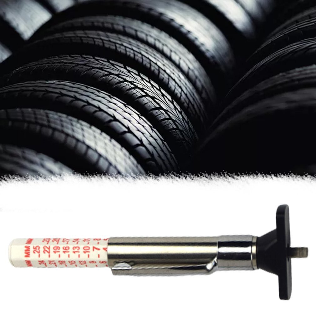 Tire Pattern Depth Pen Color Coded Universal Tire Tread Depth Measurement Tool Cylindrical Gauge Measuring Tool 0-25mm