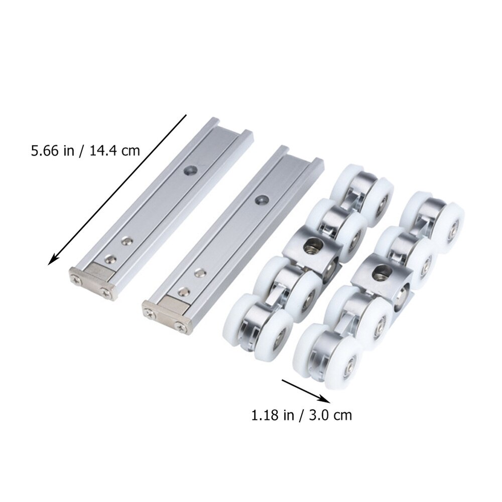 1 Set Durable Practical Exquisite Door Accessories Track Roller Door Track System Sliding Track Roller for Hotel Store Home