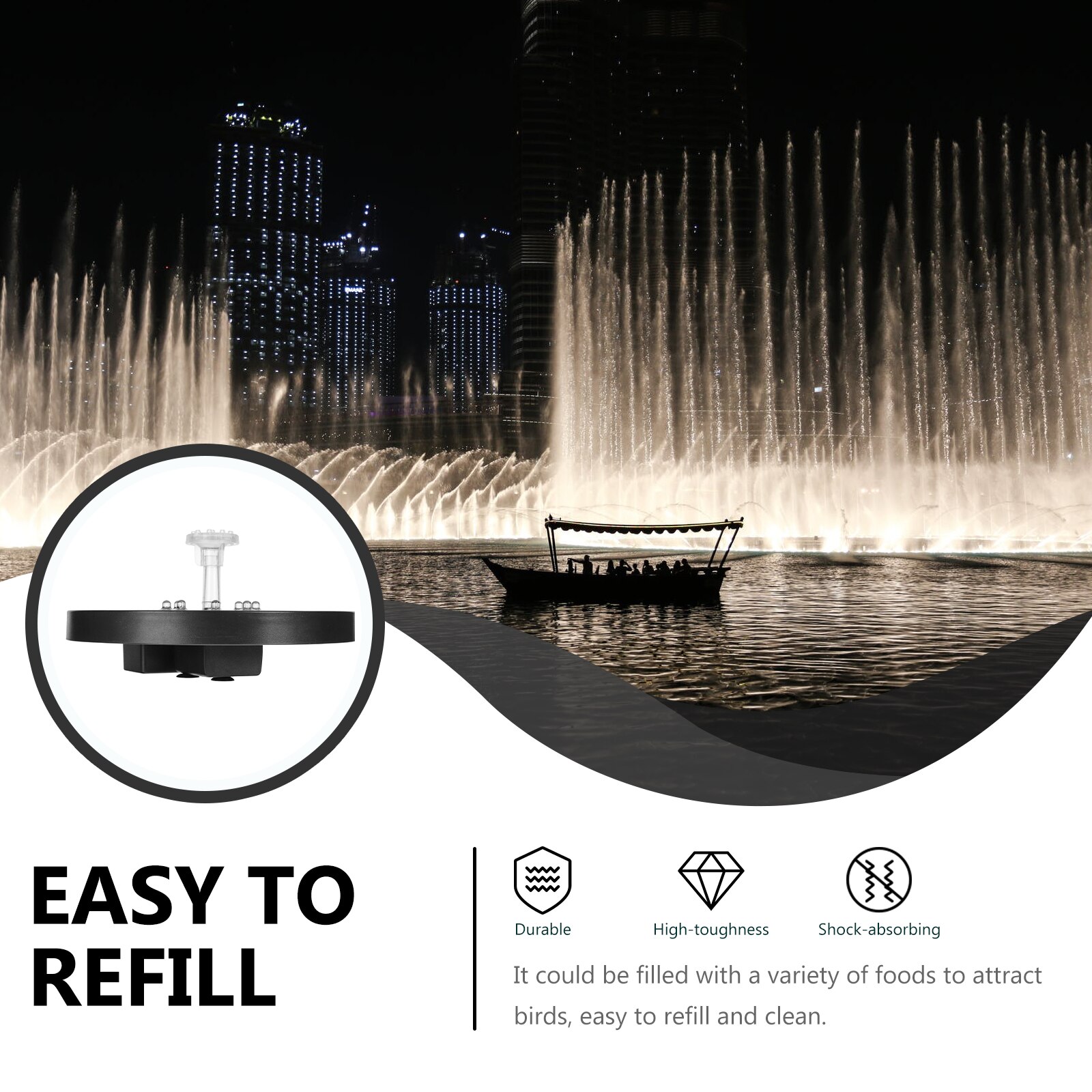 1 set of Floating Solar Water Pump Outdoor Fountain Solar Fountain Landscape Decor